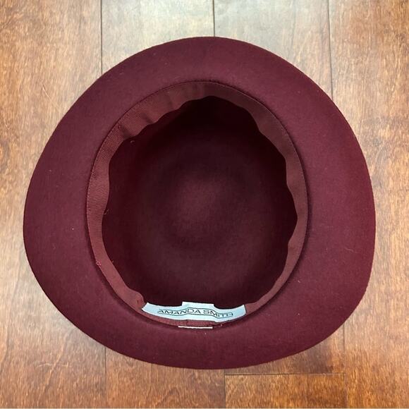 Vintage Amanda Smith Women’s 100% Wool Hat, Burgundy Maroon, 90s Style, Italian - Picture 13 of 14